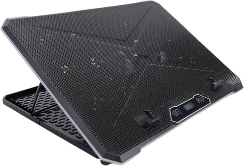 وسادة تبريد للكمبيوتر المحمول Focket، مبرد كمبيوتر محمول للألعاب RGB مع 10 مراوح توربينية 8 ارتفاعات و5 سرعات مروحة لأجهزة الكمبيوتر المحمولة من 12 إلى 19 بوصة (14 معجبًا) in Kuwait