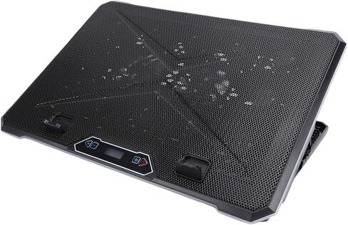 وسادة تبريد للكمبيوتر المحمول Focket، مبرد كمبيوتر محمول للألعاب RGB مع 10 مراوح توربينية 8 ارتفاعات و5 سرعات مروحة لأجهزة الكمبيوتر المحمولة من 12 إلى 19 بوصة (14 معجبًا) in Kuwait
