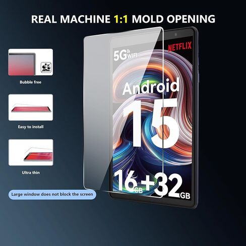 واقي شاشة مكون من قطعتين لجهاز Evermyth Android 15 Tablet مقاس 10 بوصات، زجاج مقسى بصلابة 9H لجهاز Evermyth Tablet، مضاد للخدش، خالٍ من الفقاعات، وضوح عالي الدقة in Saudi Arabia