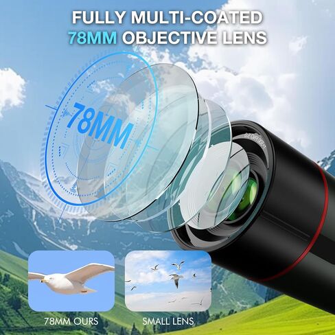 Smart Telescope with Desktop Tripod,Electronic Telescopes with 4K Astrophotography Camera,78mm Large Objective Lens, Portable Refractor Telescope Bird Watching, Wildlife Viewinghun in Kuwait