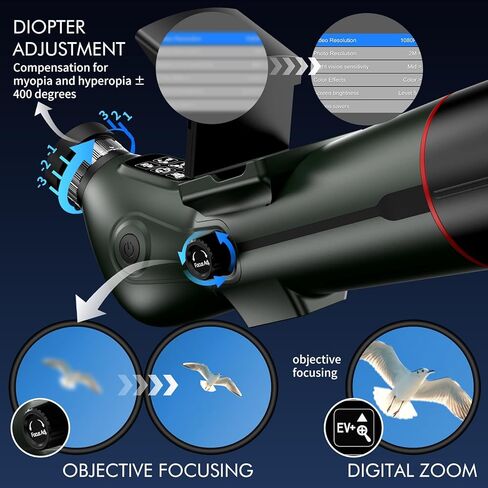 Smart Telescope with Desktop Tripod,Electronic Telescopes with 4K Astrophotography Camera,78mm Large Objective Lens, Portable Refractor Telescope Bird Watching, Wildlife Viewinghun in Kuwait