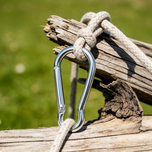 50pcs 1.9" Small Carabiner Caribeener Clips Aluminum Key Clip Keychain Spring Snap Hook Clips Bulk Pack, Silver in Saudi Arabia