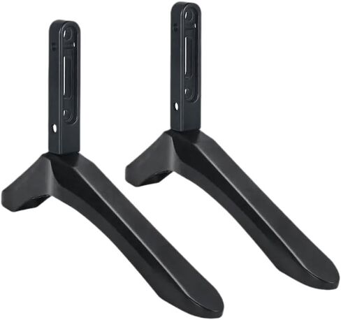 2 قطعة قاعدة حامل تلفزيون من الألومنيوم العالمي لهاتف Samsung وVizio وSony LCD TV باللون الأسود وحامل الطاولة in Kuwait