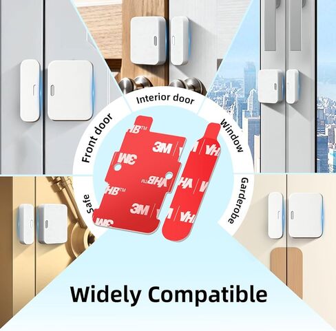 Adhesive Replacement for SimpliSafe Entry Sensor: Pre-Cut 3M VHB Double Sided Tape Sticker (5 Sensors Pads & 5 Magnet Pads) Stick on Door Window, Mounting Sticky Strip - No Cutting, Easy Installation in Saudi Arabia