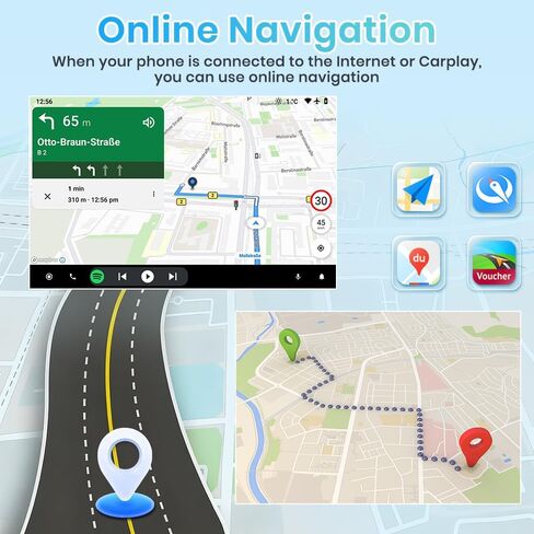 Car Radio for Toyota Tundra 2007-2013 / Toyota Sequoia 2008-2019 Android 13 GPS Navigation 2GB+64GB with 10.1 inch Touch Screen, Support 4G-SIM-Karte, CarPlay Android Auto Bluetooth SWC in Saudi Arabia
