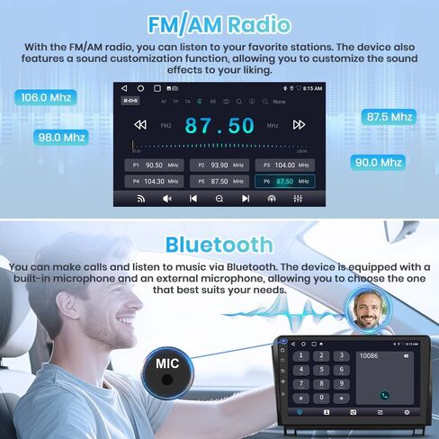 Car Radio for Toyota Tundra 2007-2013 / Toyota Sequoia 2008-2019 Android 13 GPS Navigation 2GB+64GB with 10.1 inch Touch Screen, Support 4G-SIM-Karte, CarPlay Android Auto Bluetooth SWC in Saudi Arabia