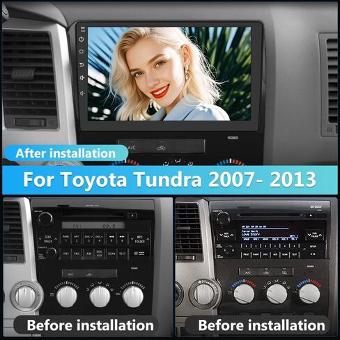 Car Radio for Toyota Tundra 2007-2013 / Toyota Sequoia 2008-2019 Android 13 GPS Navigation 2GB+64GB with 10.1 inch Touch Screen, Support 4G-SIM-Karte, CarPlay Android Auto Bluetooth SWC in Saudi Arabia