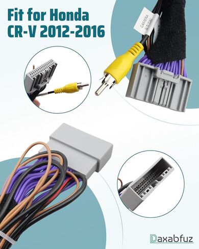 Car Rear View Camera Adapter Wire Harness 32Pin Fit for Honda CR-V CRV 2012-2016, Car Reverse Rearview Backup Camera Video Plug Cable Adapter Harness in Kuwait