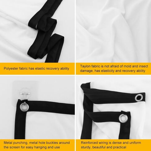 Projector Screen, 4K HD Home Movie Projection Screen, 60"|72"|84"|100"|120"|150" Anti-Crease Theater Screens Indoor Outdoor(Size:72 INCH) in Kuwait