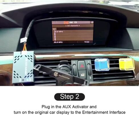 Aux Activator يقوم بتنشيط Aux Audio لسيارات BMW E60 E61 E63 E64 E90 E91 E92 CCC الأصلية بدون AUX in Kuwait