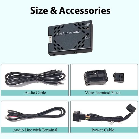 Aux Activator يقوم بتنشيط Aux Audio لسيارات BMW E60 E61 E63 E64 E90 E91 E92 CCC الأصلية بدون AUX in Kuwait