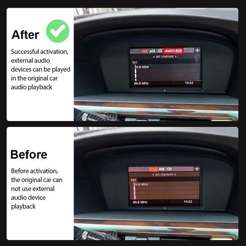Aux Activator يقوم بتنشيط Aux Audio لسيارات BMW E60 E61 E63 E64 E90 E91 E92 CCC الأصلية بدون AUX in Kuwait