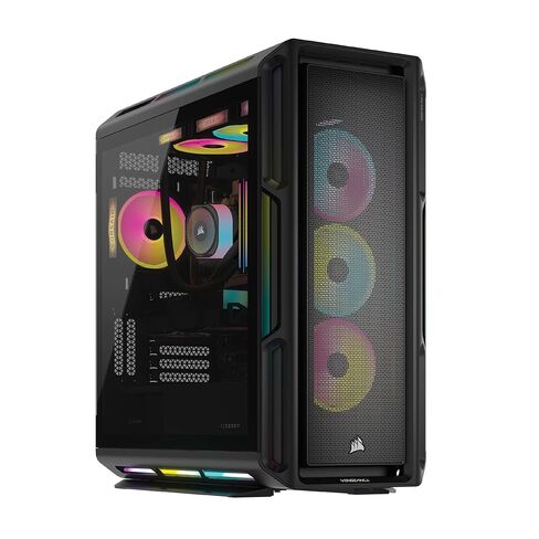 Corsair Vengeance I8200 Gaming PC - سائل Intel® Core ™ I9 14900KF CPU - NVIDIA GEFORCE RTX 5080 GPU - 64GB DOWNATAR TITANIUM RGB DDR5 MEMORY - 2TB+2TB M.2 SSD - Black in Kuwait