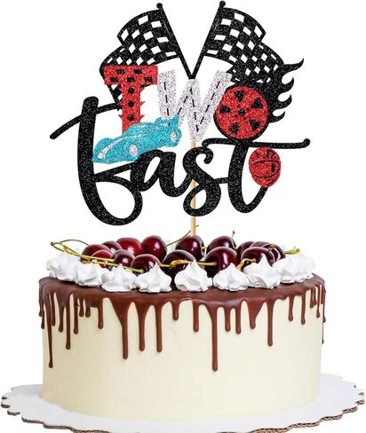 سباق السيارات 6 عيد ميلاد كعكة توبر، بريق سريع ستة كعكة توبر، العلم متقلب، سباق المسار عيد ميلاد عمره ستة سنوات، بنين بنات العلم متقلب تحت عنوان لوازم الحفلات in Kuwait