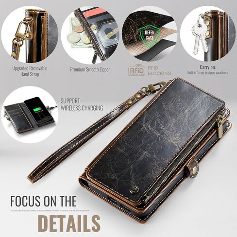 Defencase متوافق مع محفظة Samsung Galaxy S23 Plus مع حامل بطاقات RFID للنساء، جراب هاتف بحزام مغناطيسي من جلد البولي يوريثان مناسب لهاتف Galaxy S23 Plus 5G 6.6 بوصة، أرجواني in Saudi Arabia