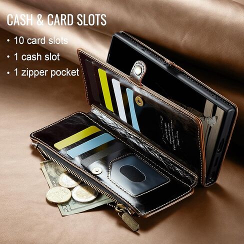 Defencase متوافق مع محفظة Samsung Galaxy S23 Plus مع حامل بطاقات RFID للنساء، جراب هاتف بحزام مغناطيسي من جلد البولي يوريثان مناسب لهاتف Galaxy S23 Plus 5G 6.6 بوصة، أرجواني in Saudi Arabia