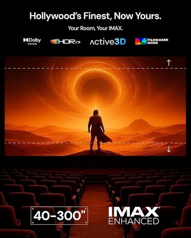 جهاز عرض ليزر VisionMaster Pro2 ثلاثي 4K مع حامل ثلاثي القوائم من خشب الجوز in Kuwait