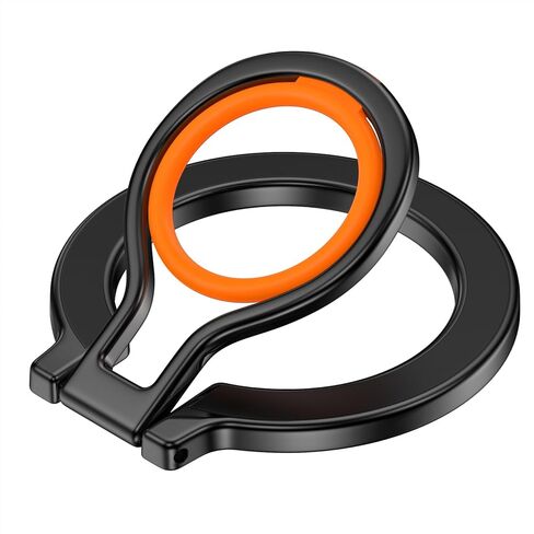 Magnetic Silicone Phone Ring Grip Holder Compatible with iPhone 17 16 15 14 13 12 Pro Max,MagSafe Finger Loop Grip Phone Holder Magnetic MagSafe Kickstand Ring Stand in Saudi Arabia
