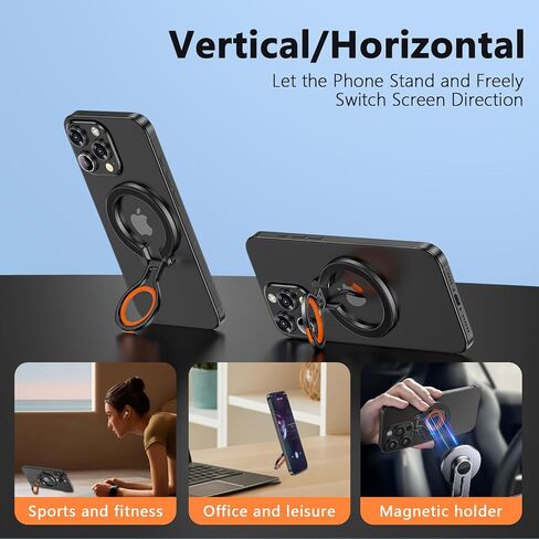 Magnetic Silicone Phone Ring Grip Holder Compatible with iPhone 17 16 15 14 13 12 Pro Max,MagSafe Finger Loop Grip Phone Holder Magnetic MagSafe Kickstand Ring Stand in Saudi Arabia