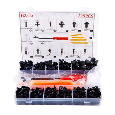 مجموعة متنوعة من 2080 قطعة من مشابك تثبيت مصدات السيارات - 33 مقاسًا من المشابك البلاستيكية للسيارات - مشابك التثبيت - لسيارات جنرال موتورز فورد تويوتا هوندا كرايسلر معظم السيارات in Kuwait