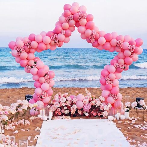 Giant 8 ft Star Arch Backdrop Stand Kit Easy Assembly Metal Frame for Wedding Ceremony Entrance, Bridal Photo Booth, Birthday Baby Shower Decor Graduation Dance Photo Walls in Saudi Arabia