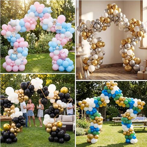 Giant 8 ft Star Arch Backdrop Stand Kit Easy Assembly Metal Frame for Wedding Ceremony Entrance, Bridal Photo Booth, Birthday Baby Shower Decor Graduation Dance Photo Walls in Saudi Arabia