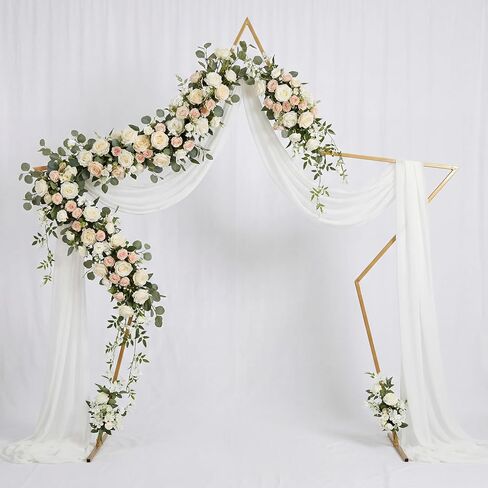 Giant 8 ft Star Arch Backdrop Stand Kit Easy Assembly Metal Frame for Wedding Ceremony Entrance, Bridal Photo Booth, Birthday Baby Shower Decor Graduation Dance Photo Walls in Saudi Arabia