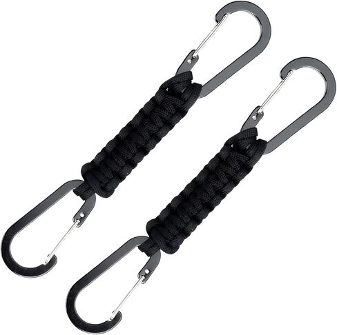 Paracord المفاتيح حلقة تسلق مع خطاف مزدوج شماعات عربة هوك للتخييم التنزه كليب مفاتيح زجاجة المياه أدوات الظهر in Kuwait