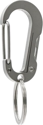Titanium Carabiner Keychain & Tactical Clip - Multi-Functional EDC Key Holder with Durable Titanium Key Ring for Outdoor, Daily use, and Everyday Carry in Saudi Arabia