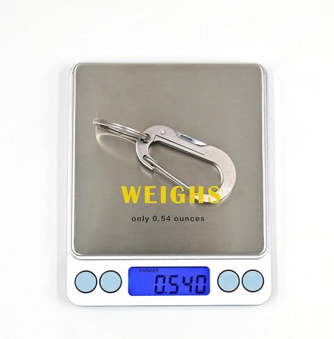 Titanium Carabiner Keychain & Tactical Clip - Multi-Functional EDC Key Holder with Durable Titanium Key Ring for Outdoor, Daily use, and Everyday Carry in Saudi Arabia