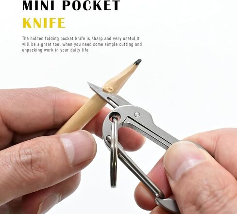 Titanium Carabiner Keychain & Tactical Clip - Multi-Functional EDC Key Holder with Durable Titanium Key Ring for Outdoor, Daily use, and Everyday Carry in Saudi Arabia