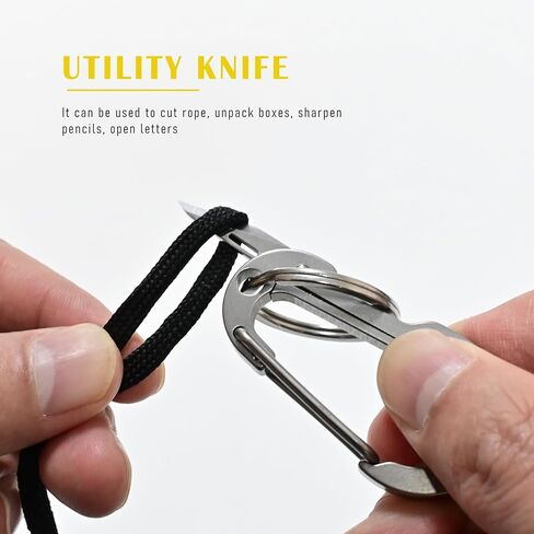 Titanium Carabiner Keychain & Tactical Clip - Multi-Functional EDC Key Holder with Durable Titanium Key Ring for Outdoor, Daily use, and Everyday Carry in Saudi Arabia