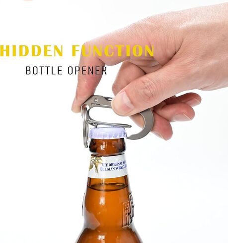 Titanium Carabiner Keychain & Tactical Clip - Multi-Functional EDC Key Holder with Durable Titanium Key Ring for Outdoor, Daily use, and Everyday Carry in Saudi Arabia