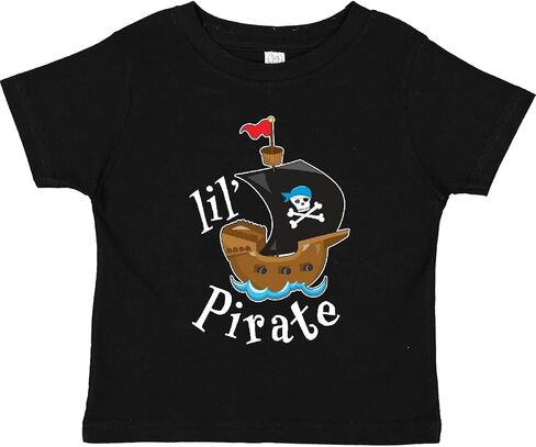 inktastic Lil' Pirate Pirate Ship, Blue Bandana Toddler T-Shirt in Saudi Arabia