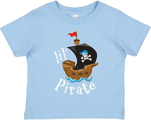 inktastic Lil' Pirate Pirate Ship, Blue Bandana Toddler T-Shirt in Saudi Arabia