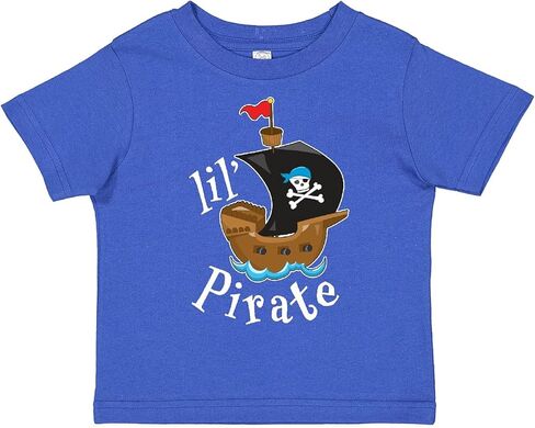inktastic Lil' Pirate Pirate Ship, Blue Bandana Toddler T-Shirt in Saudi Arabia