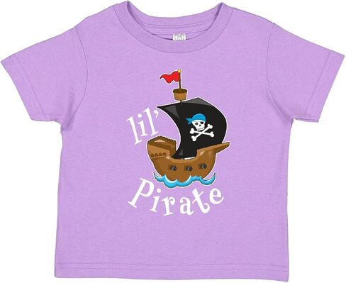 inktastic Lil' Pirate Pirate Ship, Blue Bandana Toddler T-Shirt in Saudi Arabia
