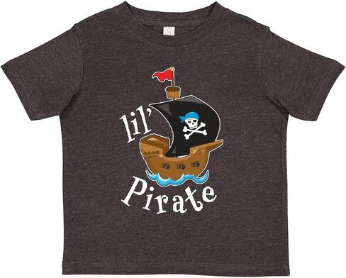 inktastic Lil' Pirate Pirate Ship, Blue Bandana Toddler T-Shirt in Saudi Arabia