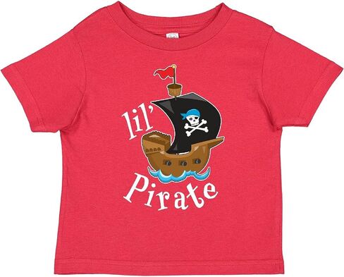 inktastic Lil' Pirate Pirate Ship, Blue Bandana Toddler T-Shirt in Saudi Arabia