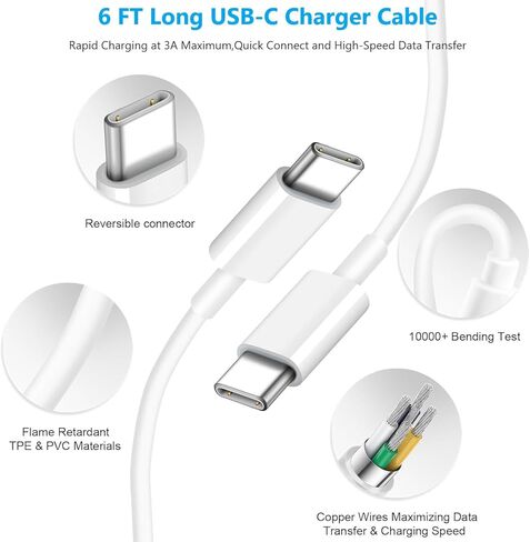 [معتمد من Apple MFi] شاحن iPhone 17 16 15 شحن سريع من النوع C شواحن USB C كتلة شاحن iPhone 17 16 15 Air Pro Max مع كابل 6FT لهاتف iPhone 17 16 15 Pro Max/Plus/iPad Pro in Saudi Arabia