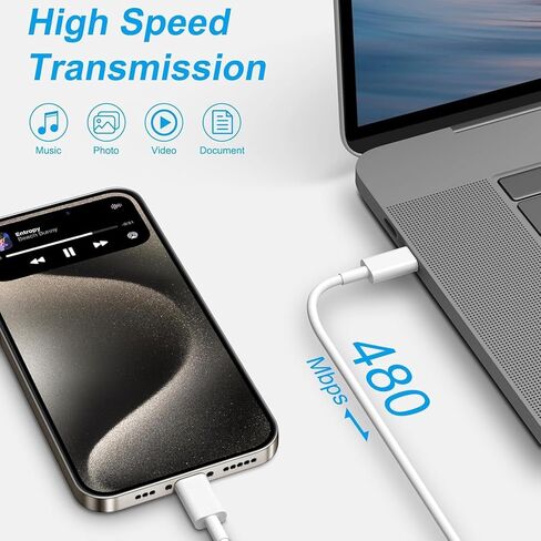 [معتمد من Apple MFi] شاحن iPhone 17 16 15 شحن سريع من النوع C شواحن USB C كتلة شاحن iPhone 17 16 15 Air Pro Max مع كابل 6FT لهاتف iPhone 17 16 15 Pro Max/Plus/iPad Pro in Saudi Arabia