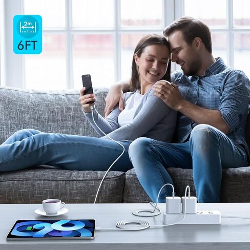 [معتمد من Apple MFi] شاحن iPhone 17 16 15 شحن سريع من النوع C شواحن USB C كتلة شاحن iPhone 17 16 15 Air Pro Max مع كابل 6FT لهاتف iPhone 17 16 15 Pro Max/Plus/iPad Pro in Saudi Arabia