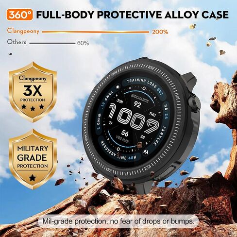 حافظة معدنية للساعة الذكية Amazfit Balance 2 مقاس 47 مم، إطار معدني 2 في 1 وغطاء خلفي شفاف من البولي كربونات مع ملحقات قماش للتنظيف، واقي متين مقاوم للصدمات للتوازن 2 47 مم للرجال والنساء (أسود) in Saudi Arabia