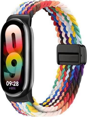 حزام مجدول من النايلون متوافق مع سوار Xiao Mi Band 8/9/10، حزام مطاطي للنساء والرجال in Kuwait