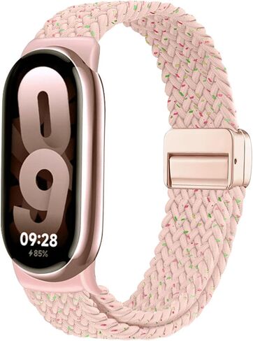 حزام مجدول من النايلون متوافق مع سوار Xiao Mi Band 8/9/10، حزام مطاطي للنساء والرجال in Saudi Arabia