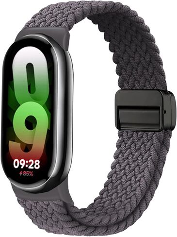 حزام مجدول من النايلون متوافق مع سوار Xiao Mi Band 8/9/10، حزام مطاطي للنساء والرجال in Saudi Arabia