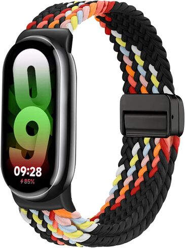 حزام مجدول من النايلون متوافق مع سوار Xiao Mi Band 8/9/10، حزام مطاطي للنساء والرجال in Saudi Arabia