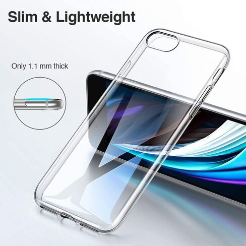 for TCL NxtPaper 60 Ultra (7.20") Case + Tempered Glass Screen Protector, Clear Soft Silicone TPU Bumper Shell, Ultra-Thin Anti-Fall Back Cover for - Transparent in Saudi Arabia