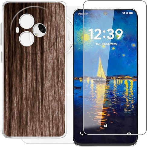 for TCL NxtPaper 60 Ultra (7.20") Case + Tempered Glass Screen Protector, Clear Soft Silicone TPU Bumper Shell, Ultra-Thin Anti-Fall Back Cover for - Transparent in Saudi Arabia