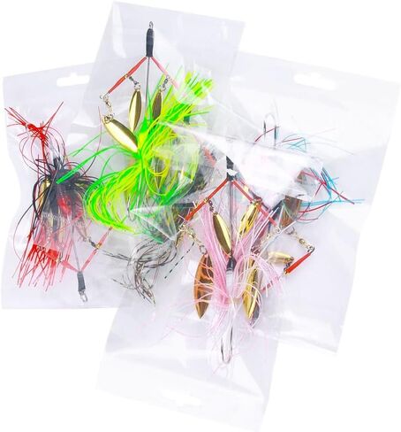 Fishing Lures 5Pcs Buzzbaits Buzz Baits Multicolor Spinner Baits for Bass Fishing Stainless Steel Spoon for Bass Pike Fishing in Saudi Arabia